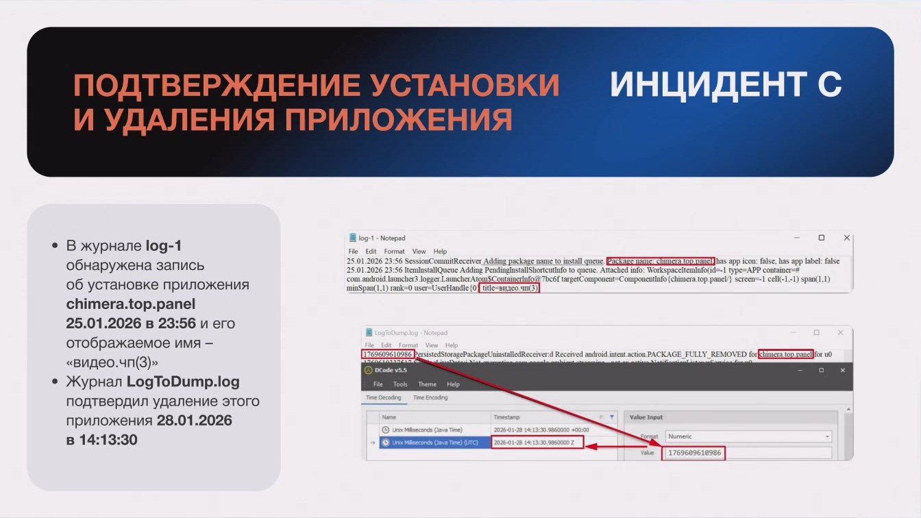 Слайд 24 — Использование журналов баз данных SQLite при расследовании цифровых инцидентов
